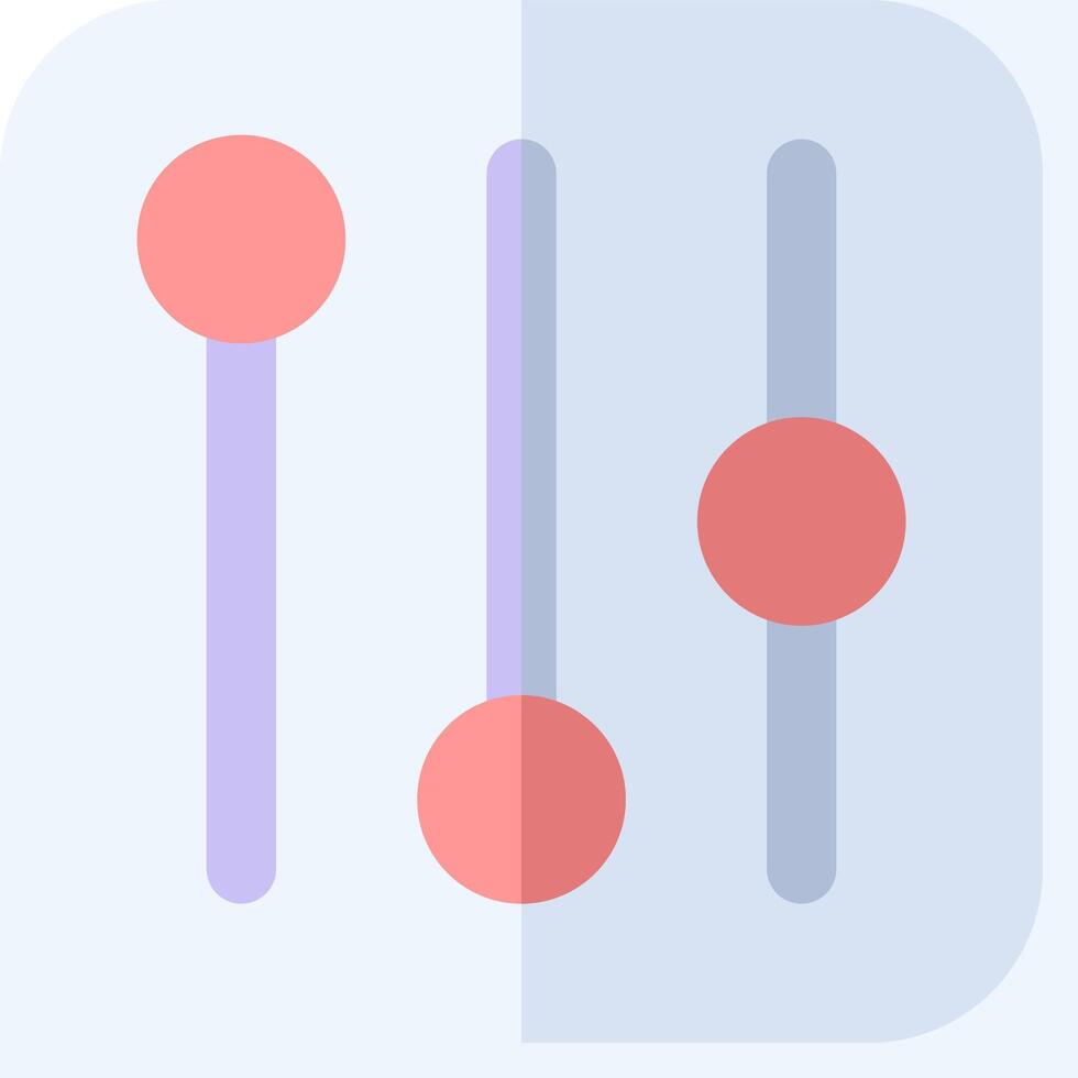 A flat icon with three red and pink balls vector