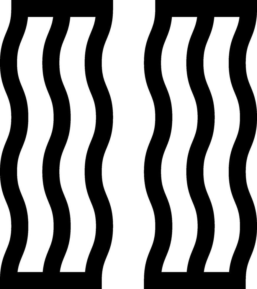 A black and white image of wavy lines vector