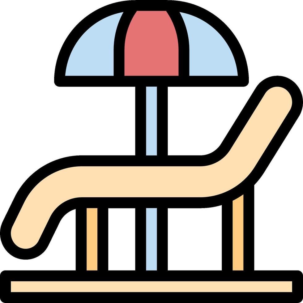 Beach chair icon vector
