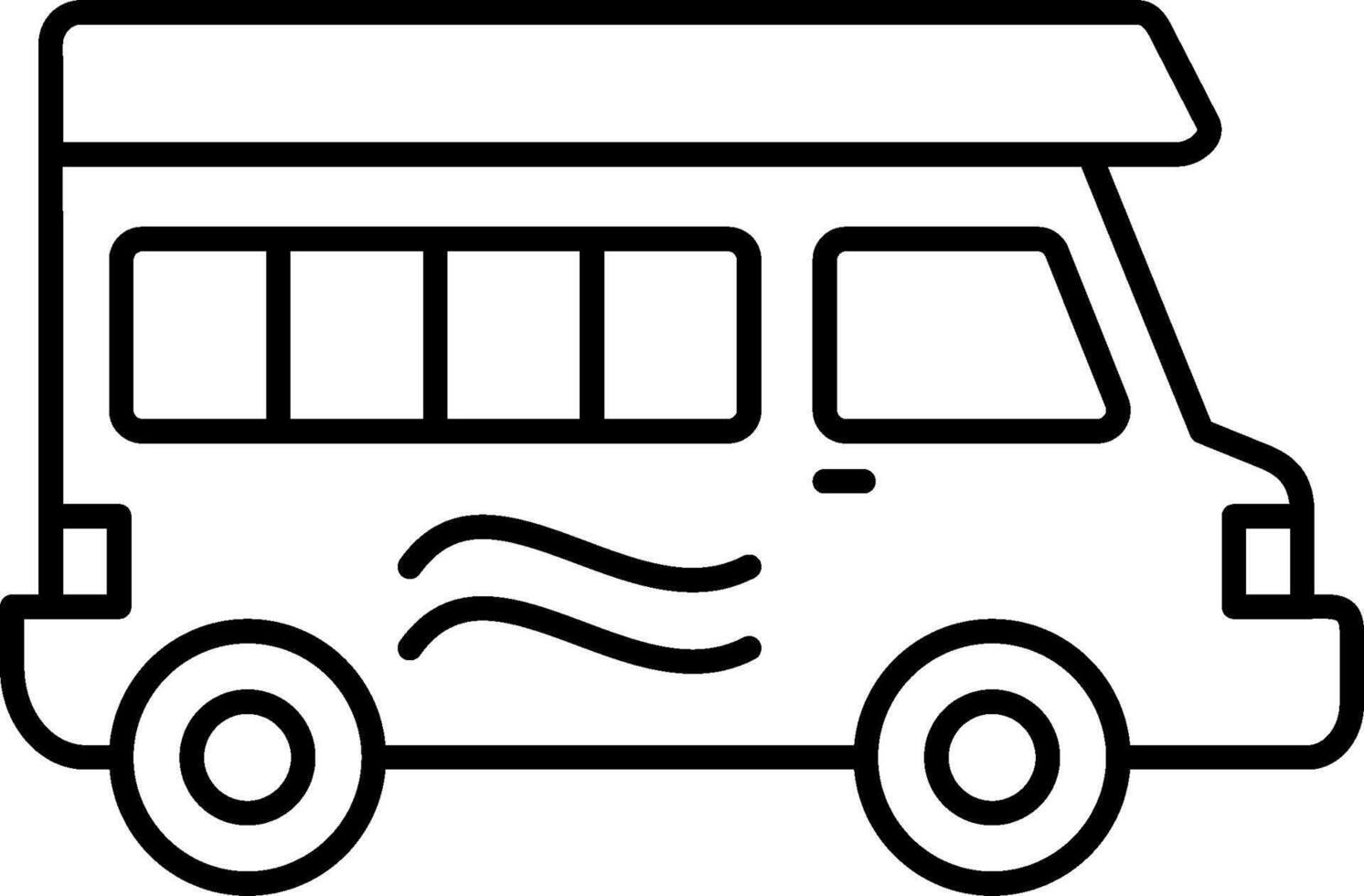 A black and white bus icon vector