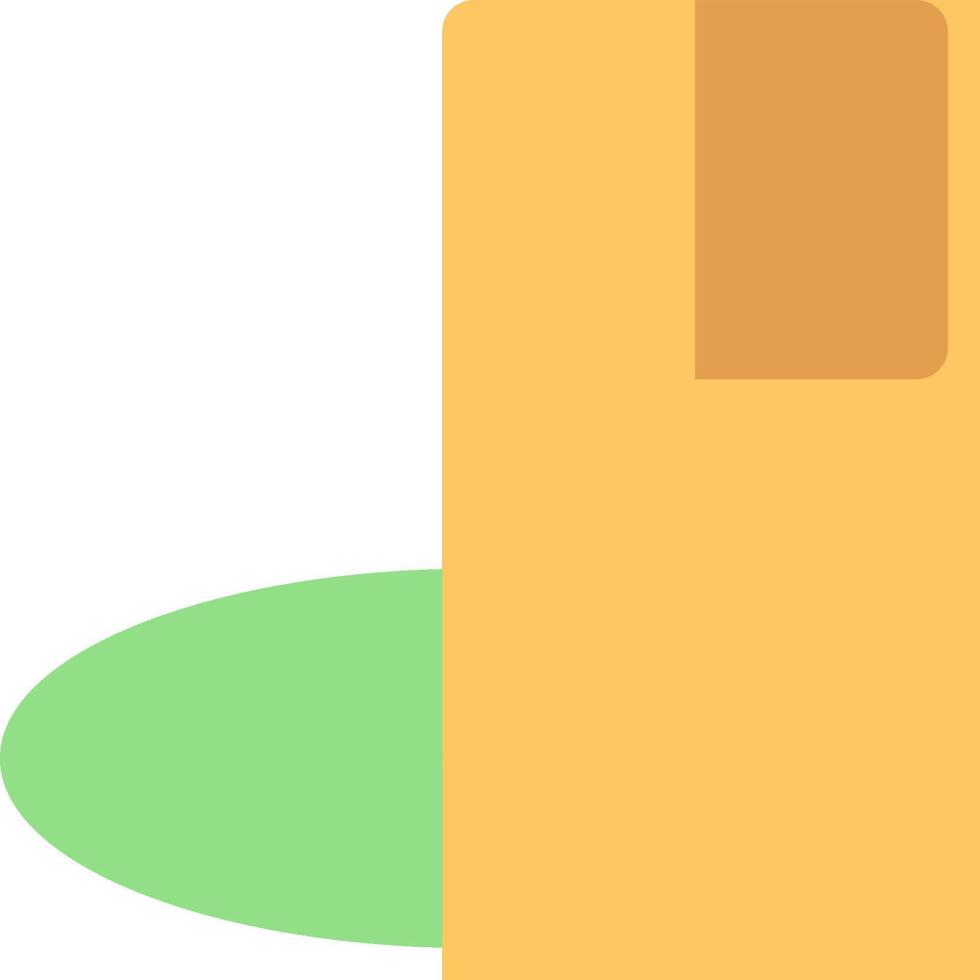 A yellow folder with a green border vector