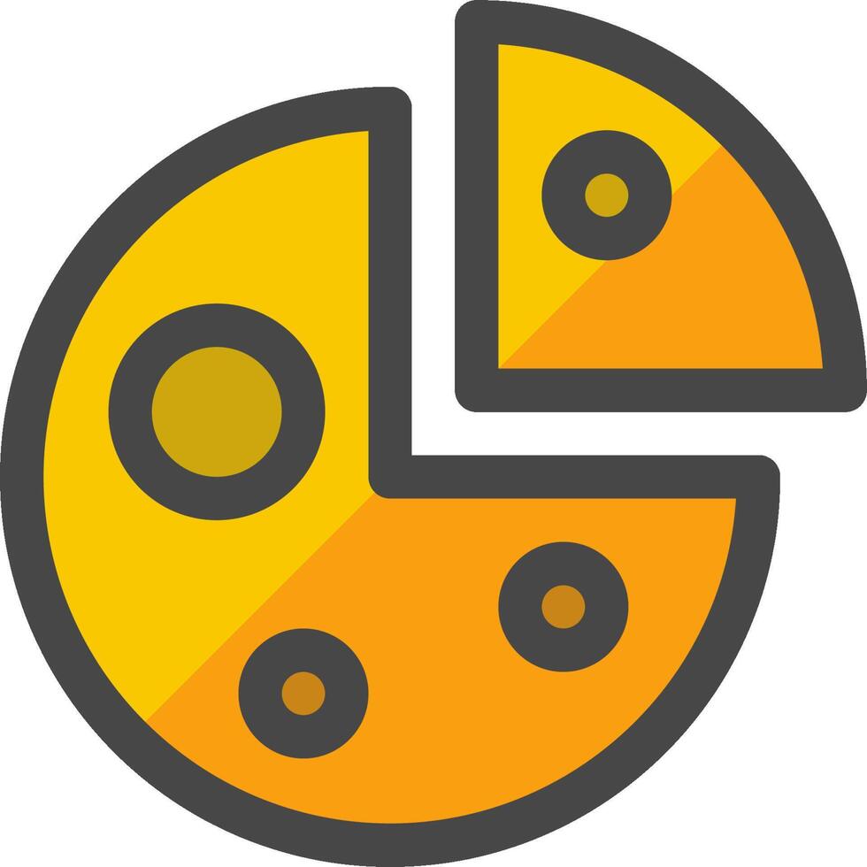A slice of cheese with a piece missing vector