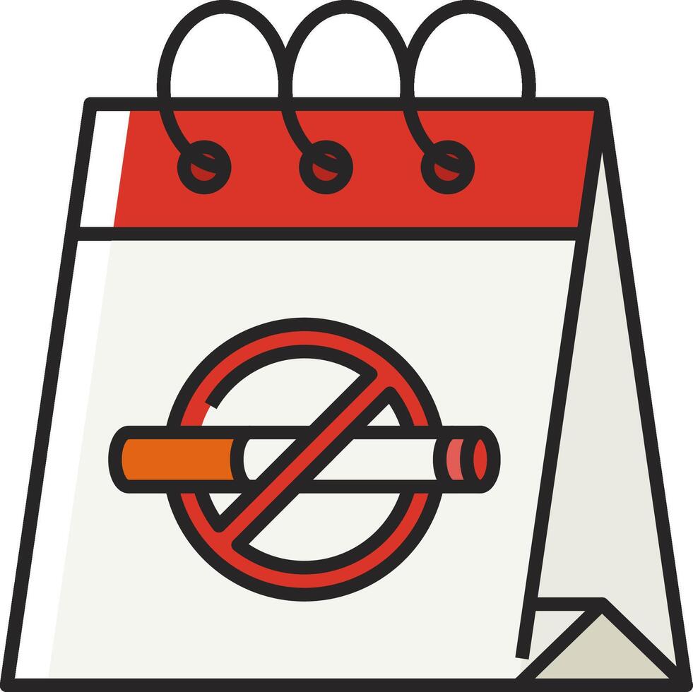 No smoking calendar icon illustration design vector