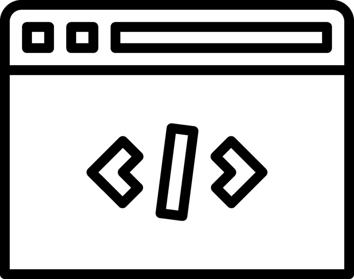 A black and white icon of a computer screen vector