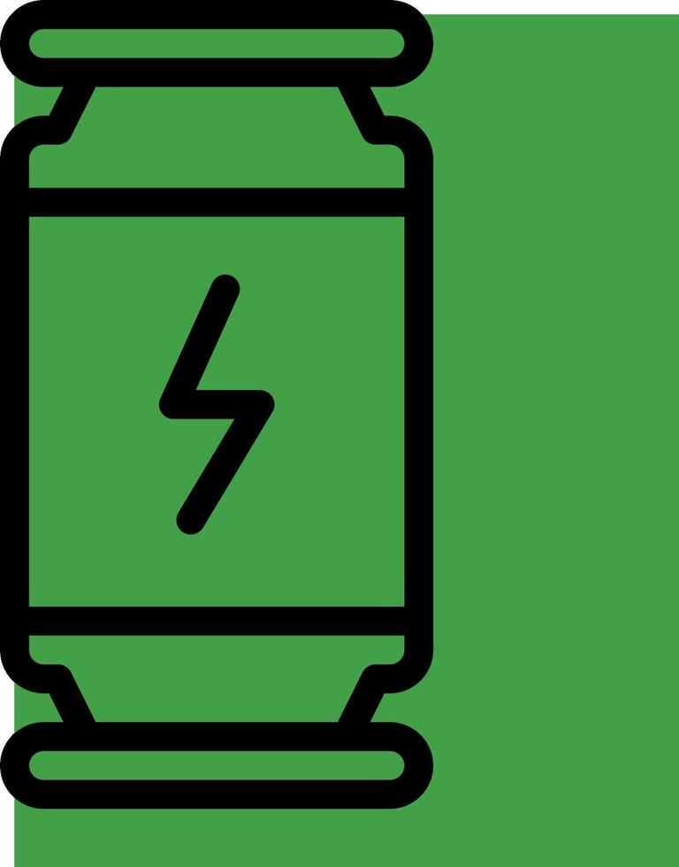 A green and black icon of a wire vector