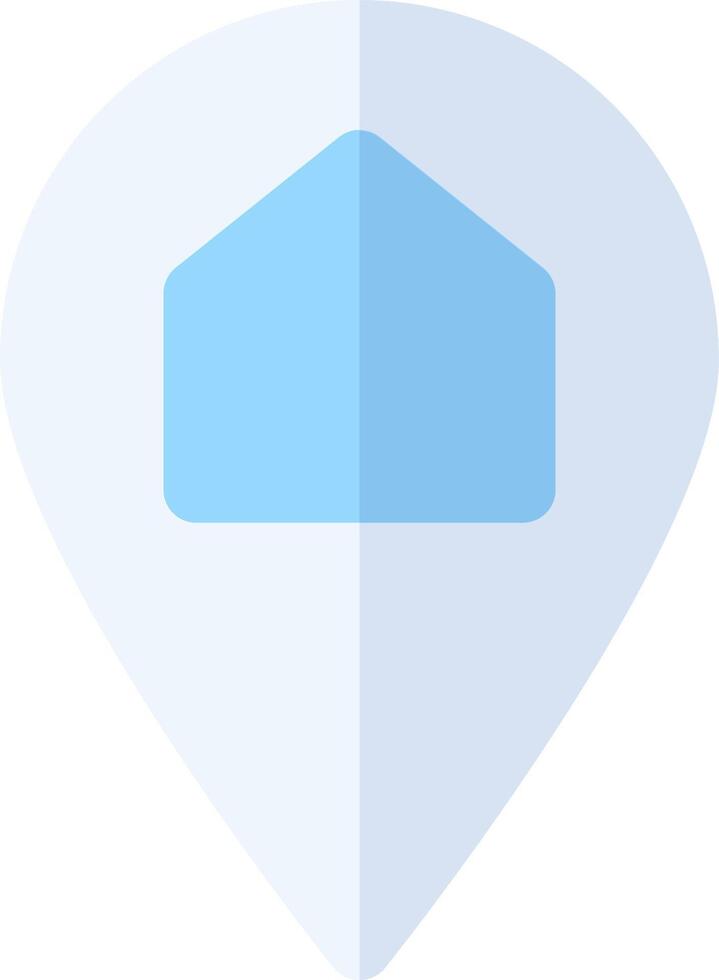 A blue house icon on a white background vector