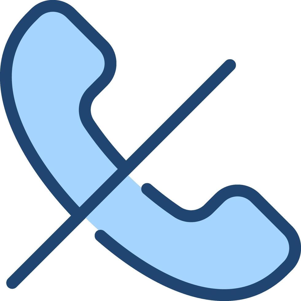 A phone icon with a crossed out line vector
