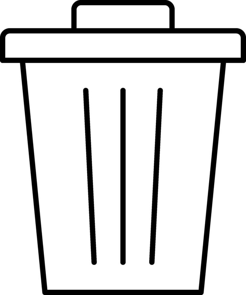 Trash can icon on white background vector