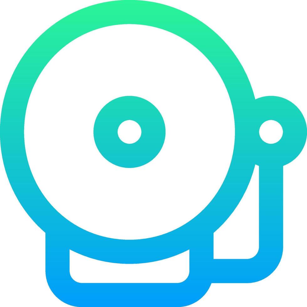A blue and green icon with a speaker vector