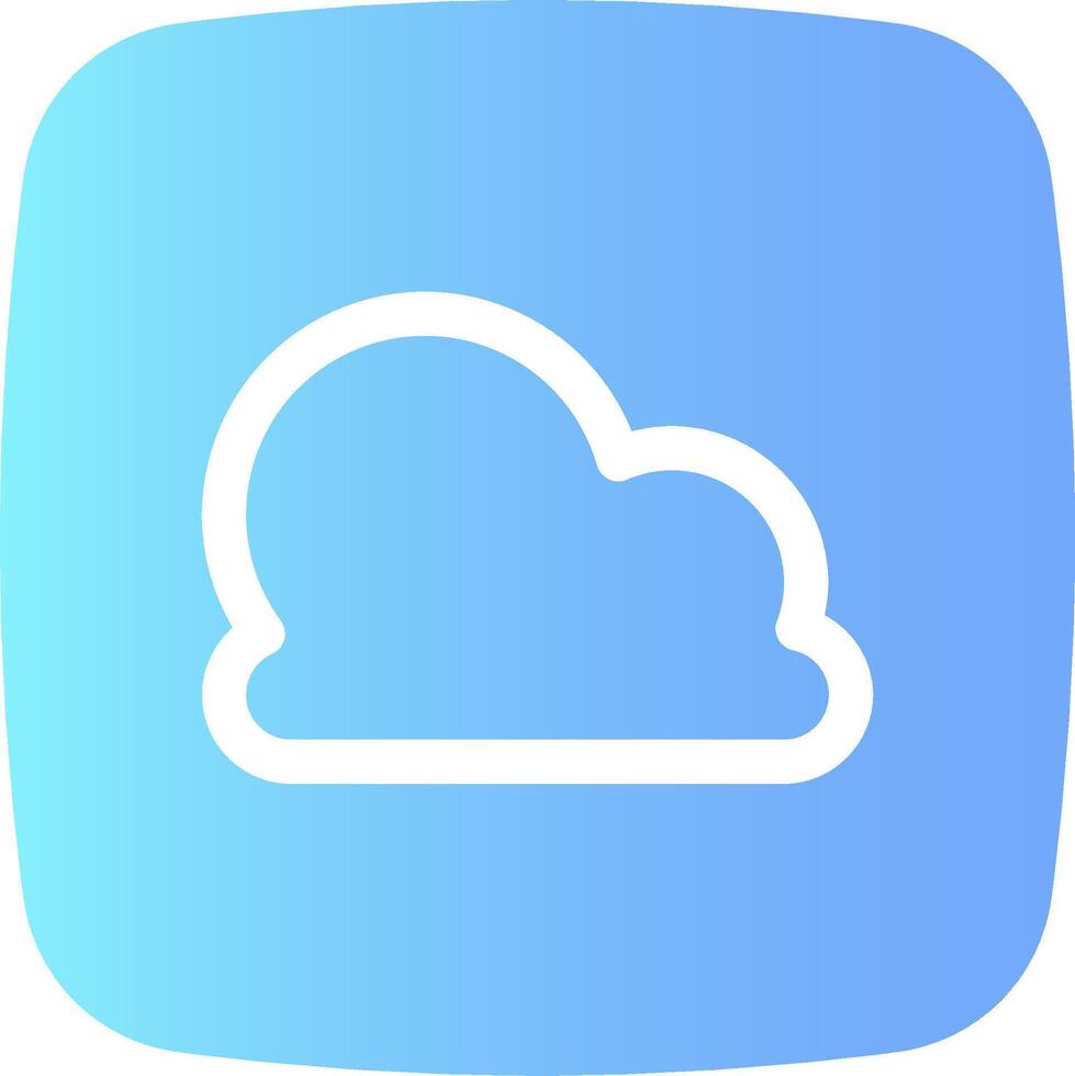 A blue cloud icon with a white cloud in the center vector