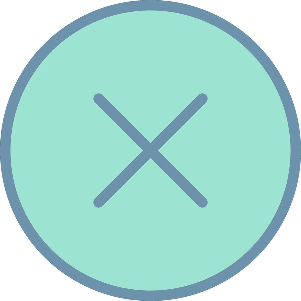 A cross icon in a blue circle vector