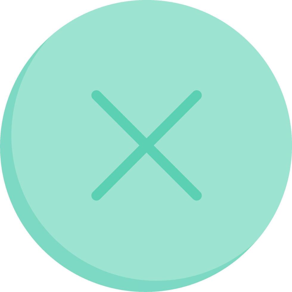 A green button with an x on it vector