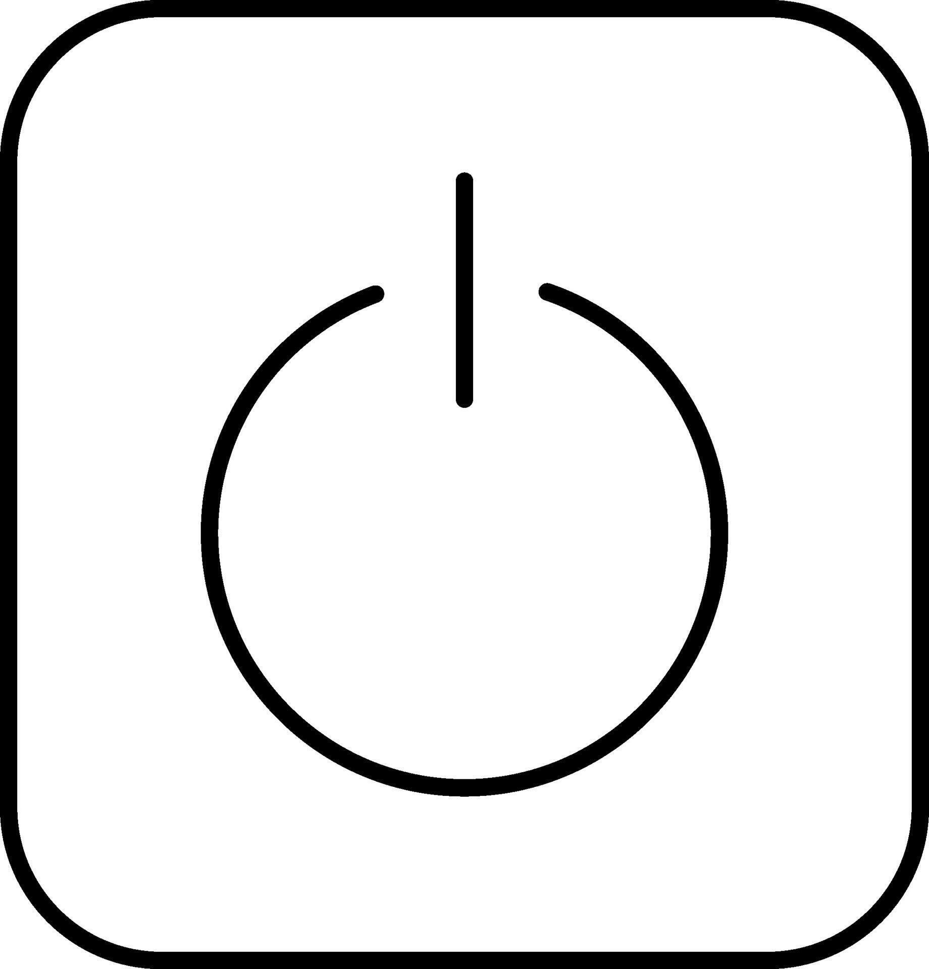 A black and white icon of a power button 51654484 Vector Art at Vecteezy