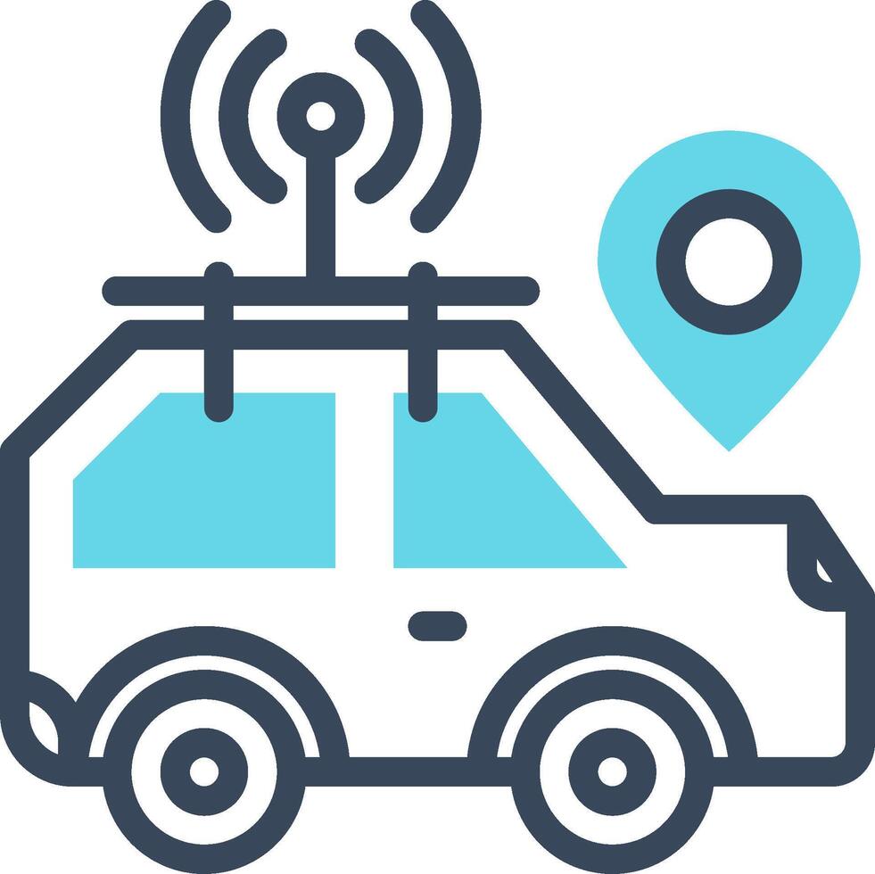 Car with wifi icon vector