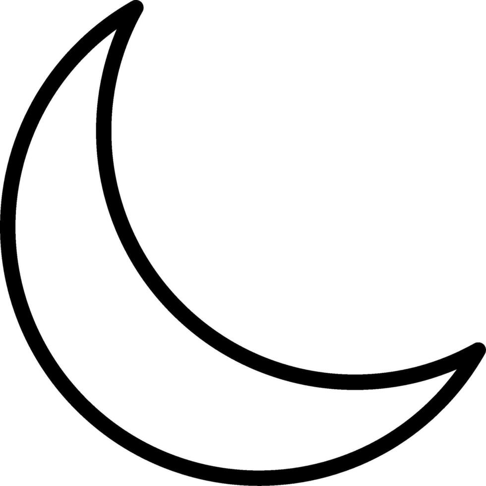 A black and white crescent on a white background vector