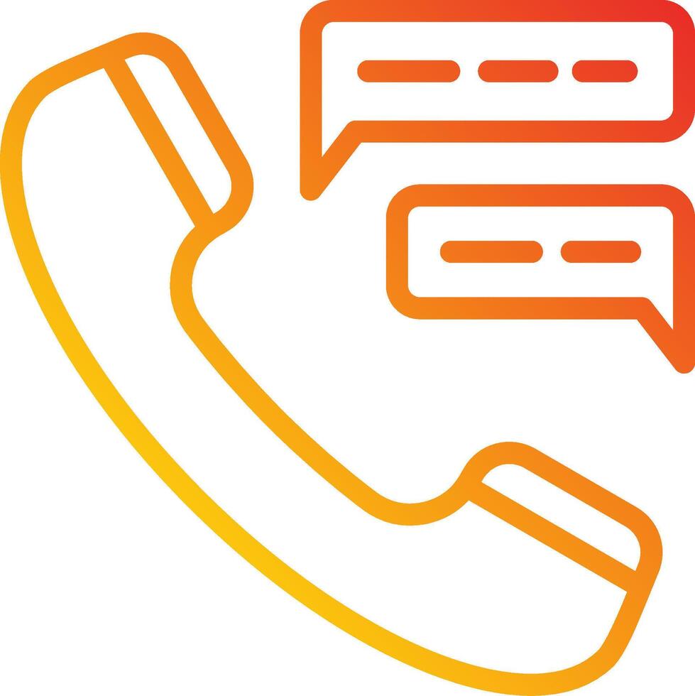 A phone with speech bubbles and a phone icon vector