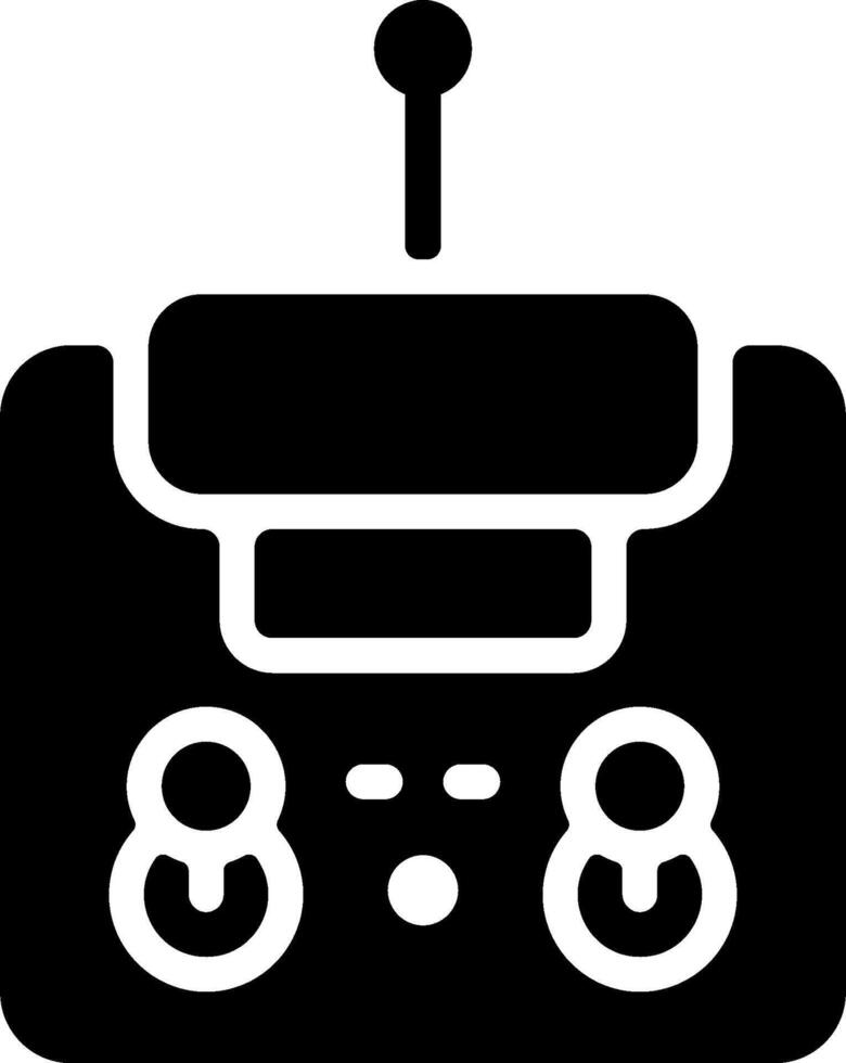 A black and white image of a remote control vector