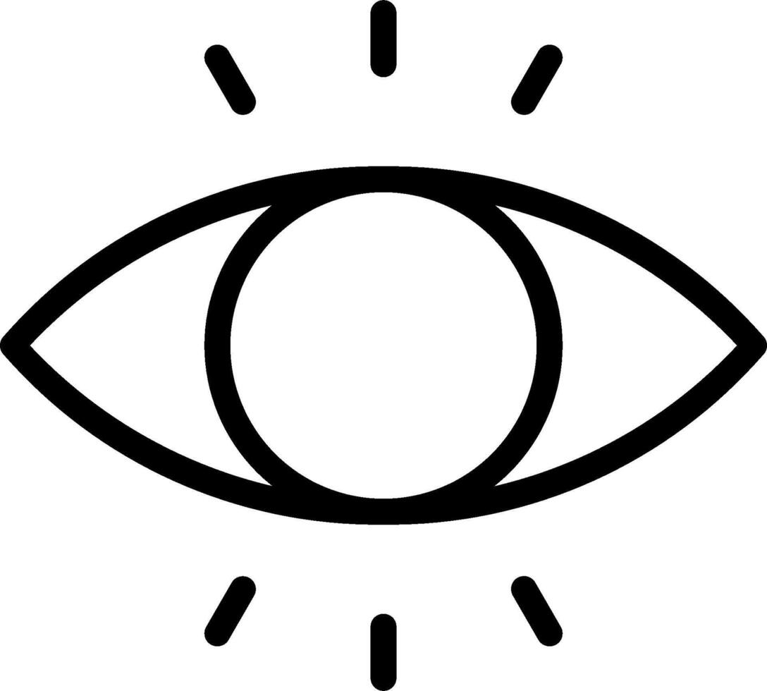 An eye icon on a white background vector