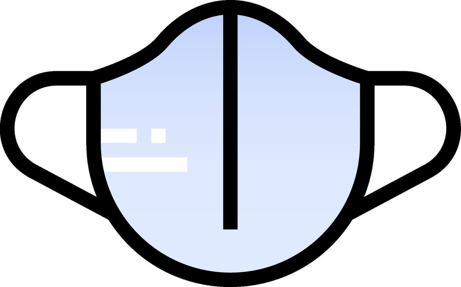 A blue mask with a white background vector