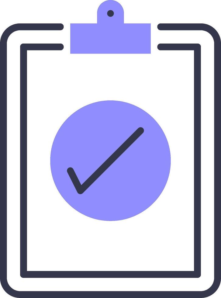 A clipboard with a check mark on it vector