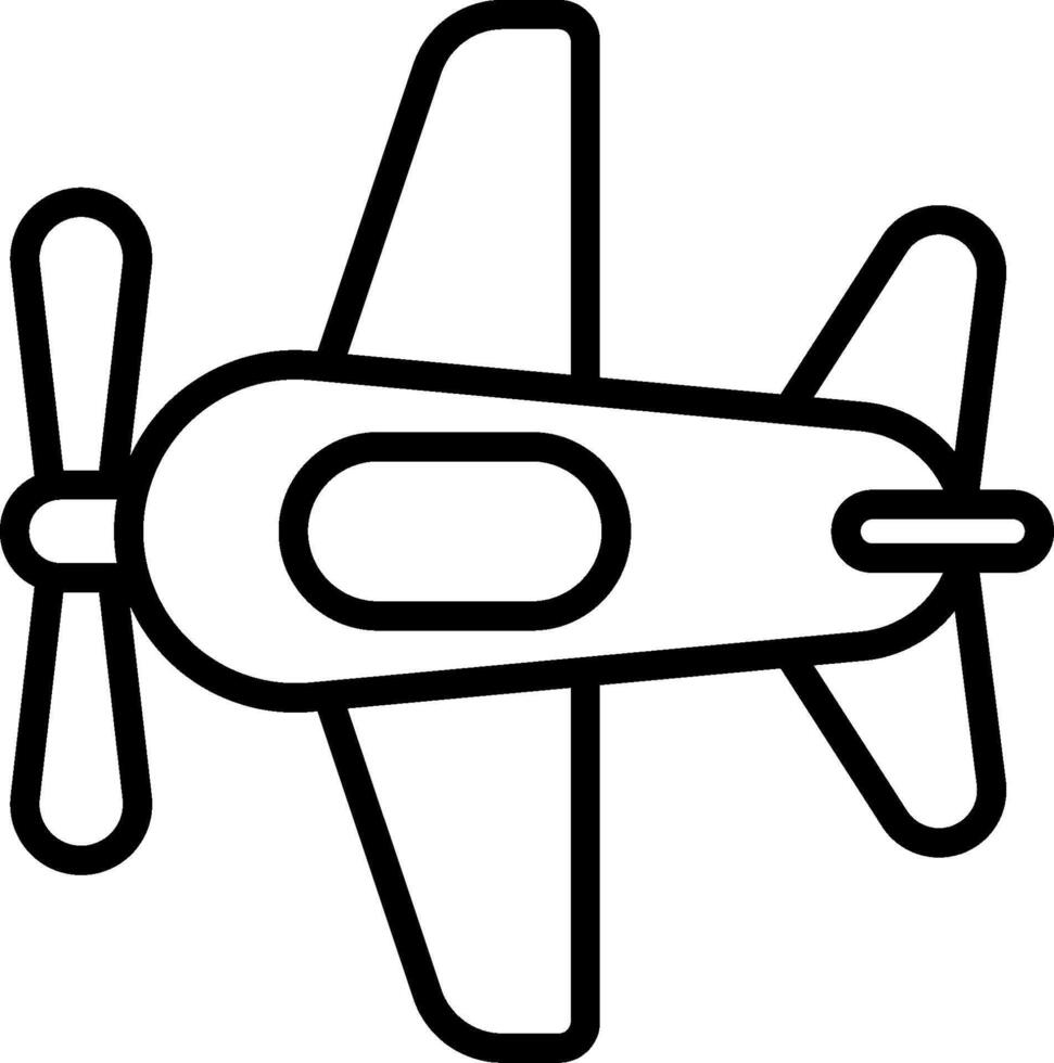 A plane with propellers on the front vector
