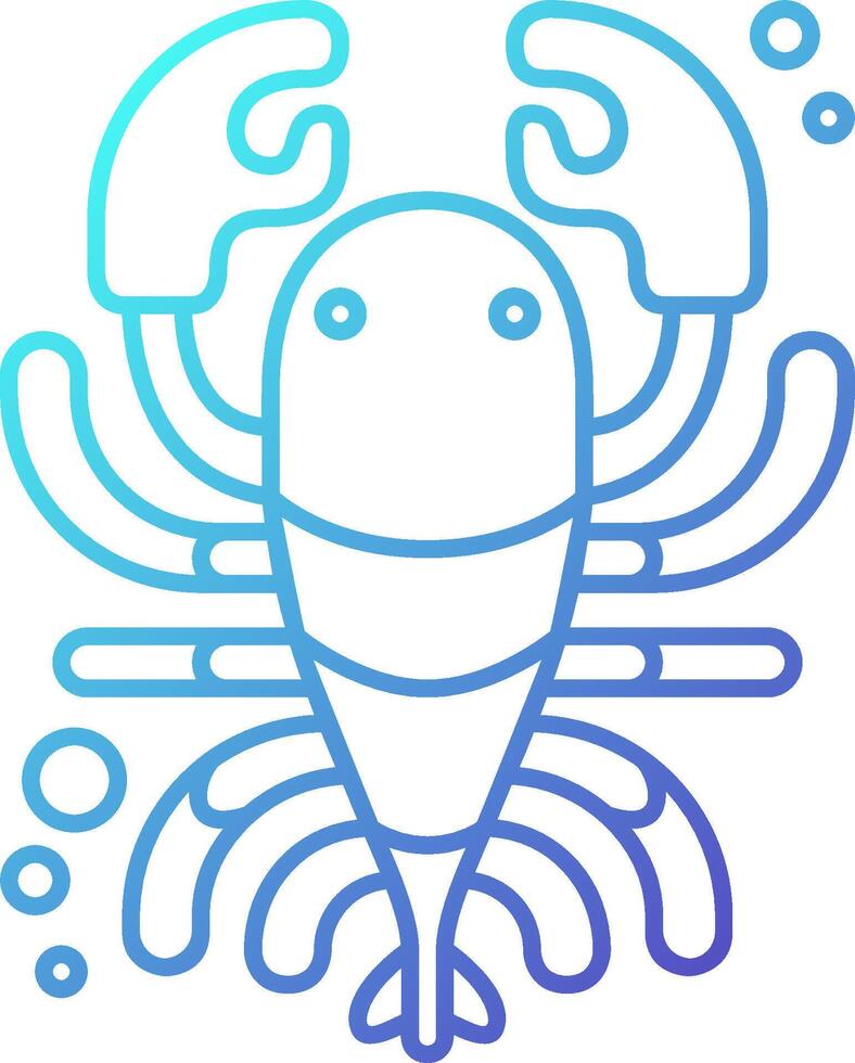 A blue scorpion icon on a white background vector