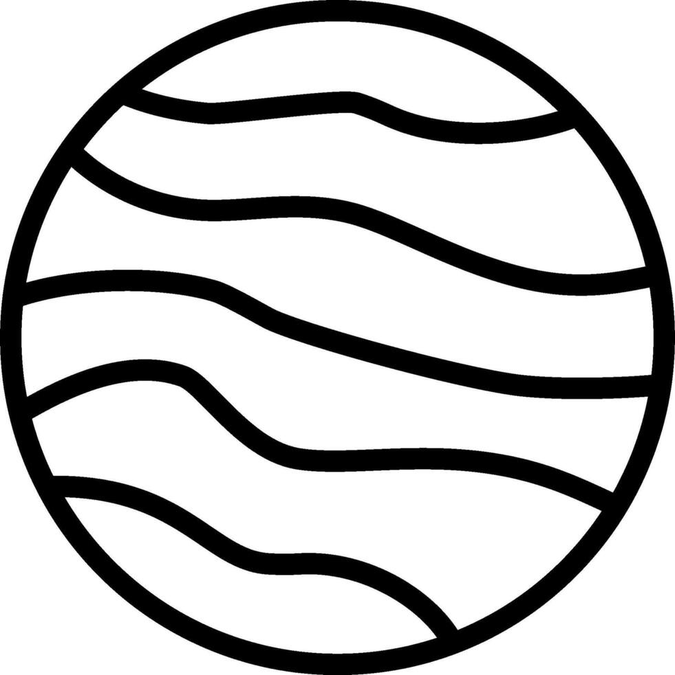 A black and white drawing of a planet vector