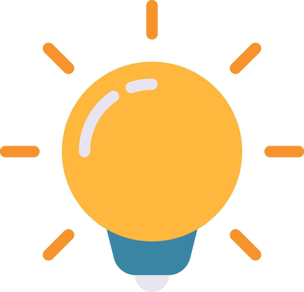 A light bulb with rays coming out of it vector