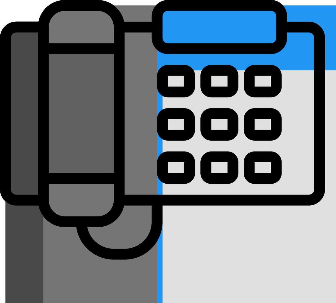A phone icon with a phone on top of it vector