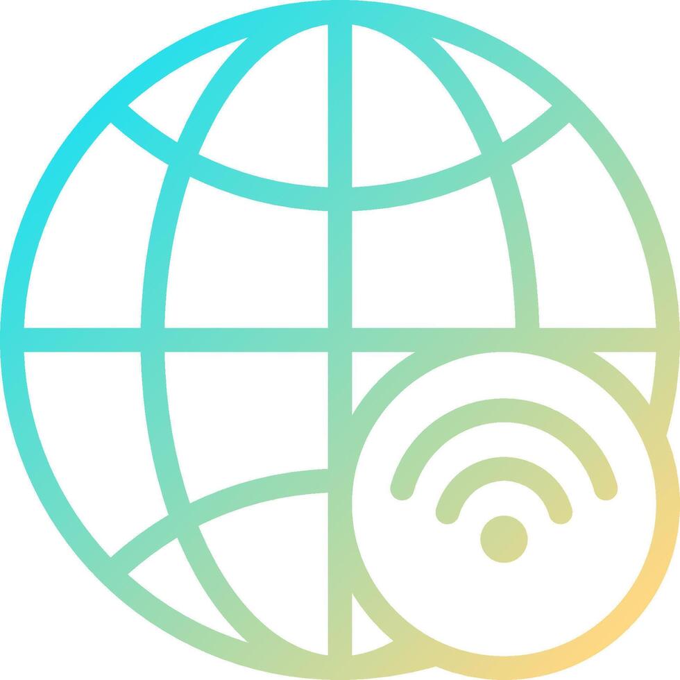 Global wifi icon vector