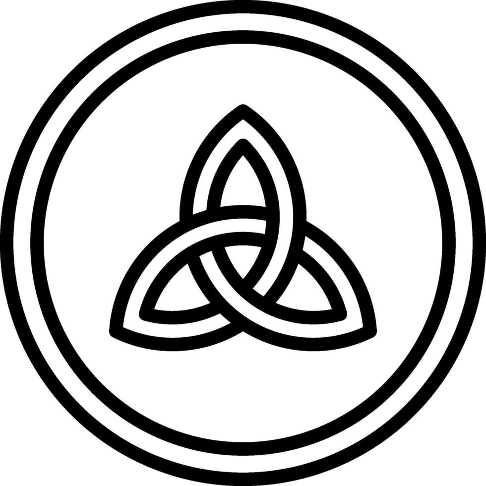 A celtic knot symbol in a circle vector