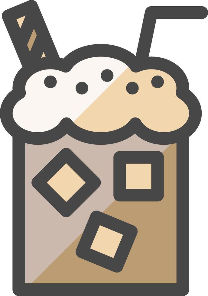 Ice cream drink icon illustration vector