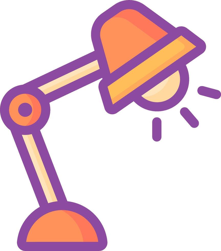 A lamp with a bulb on top of it vector