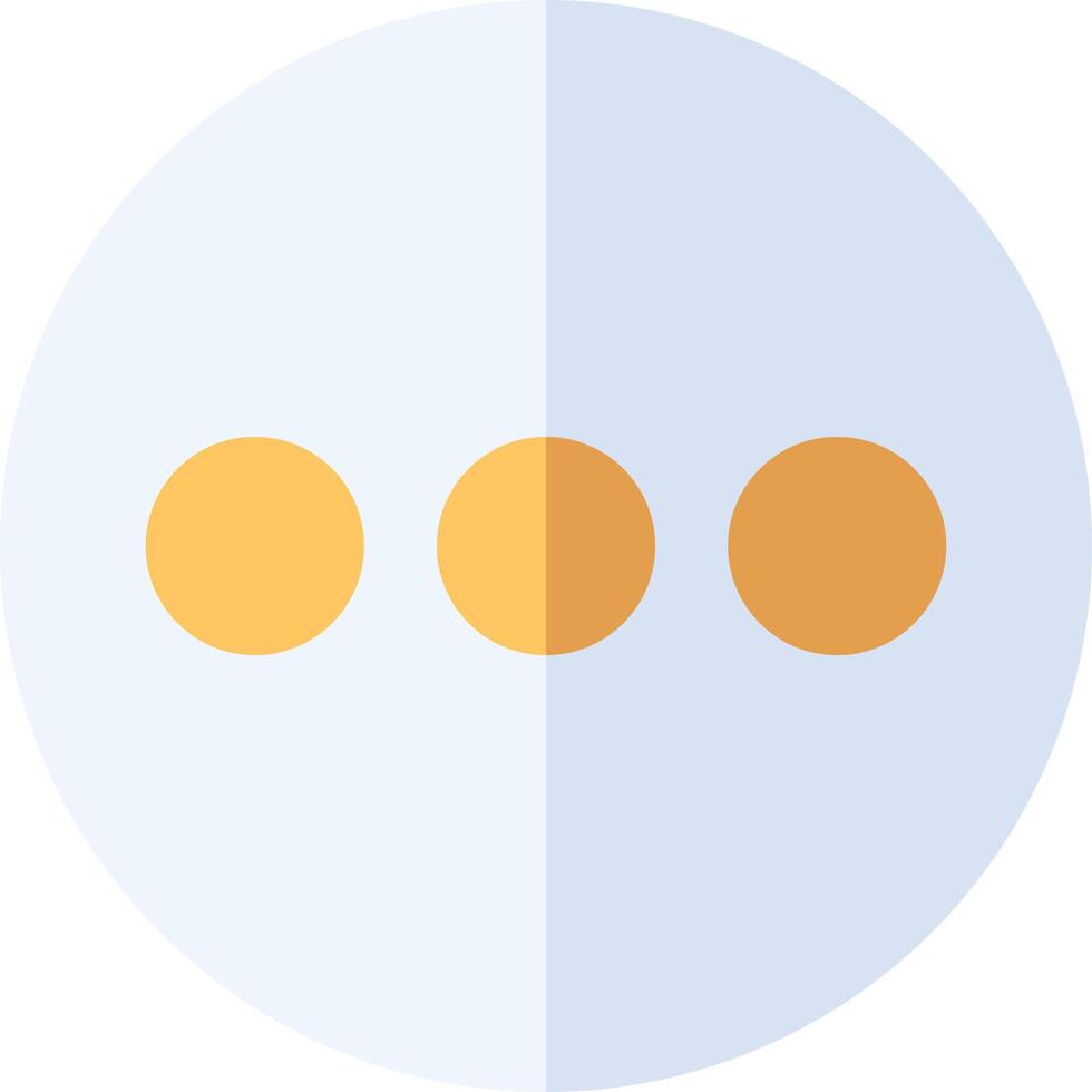 A circle with three dots on it vector