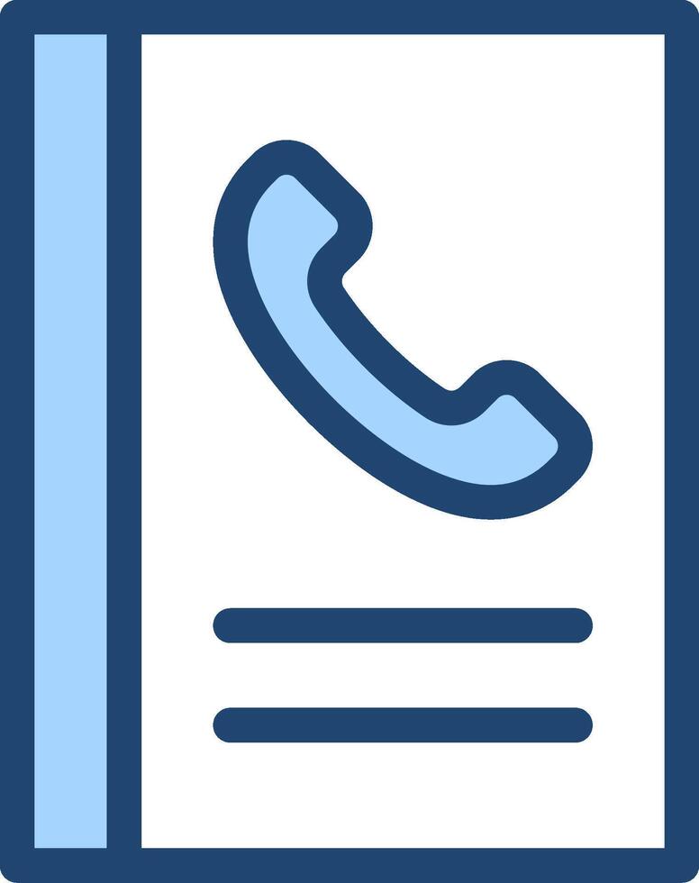 A phone icon on a book vector