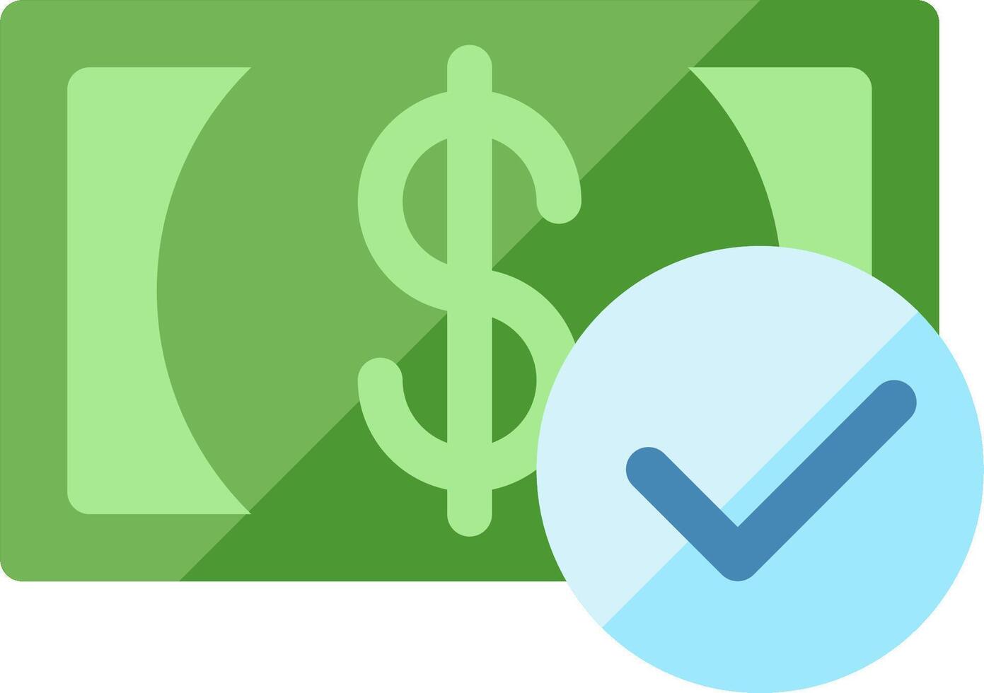 Money icon with check and dollar sign vector