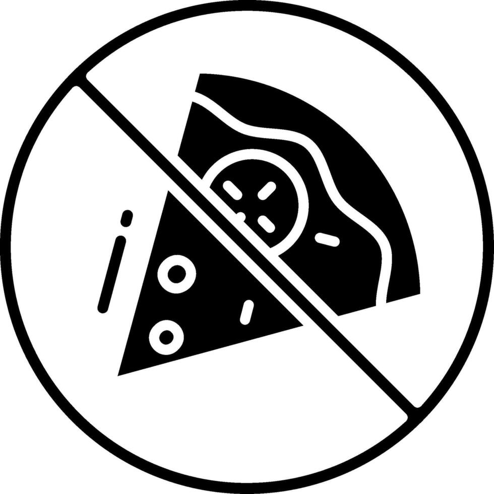 No pizza sign illustration vector