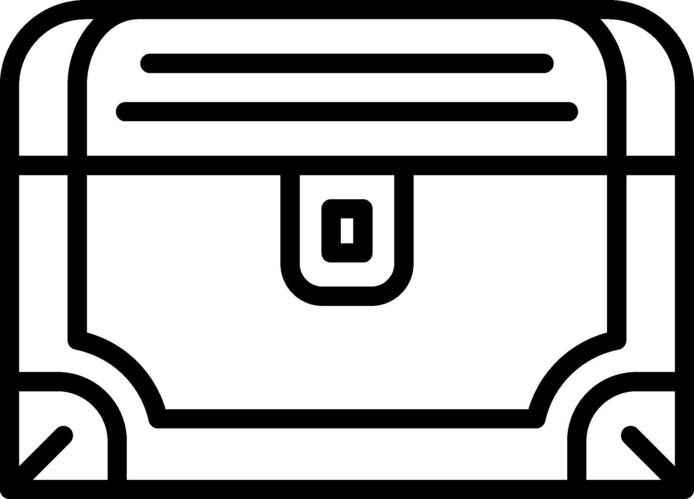 A black and white illustration of a suitcase vector