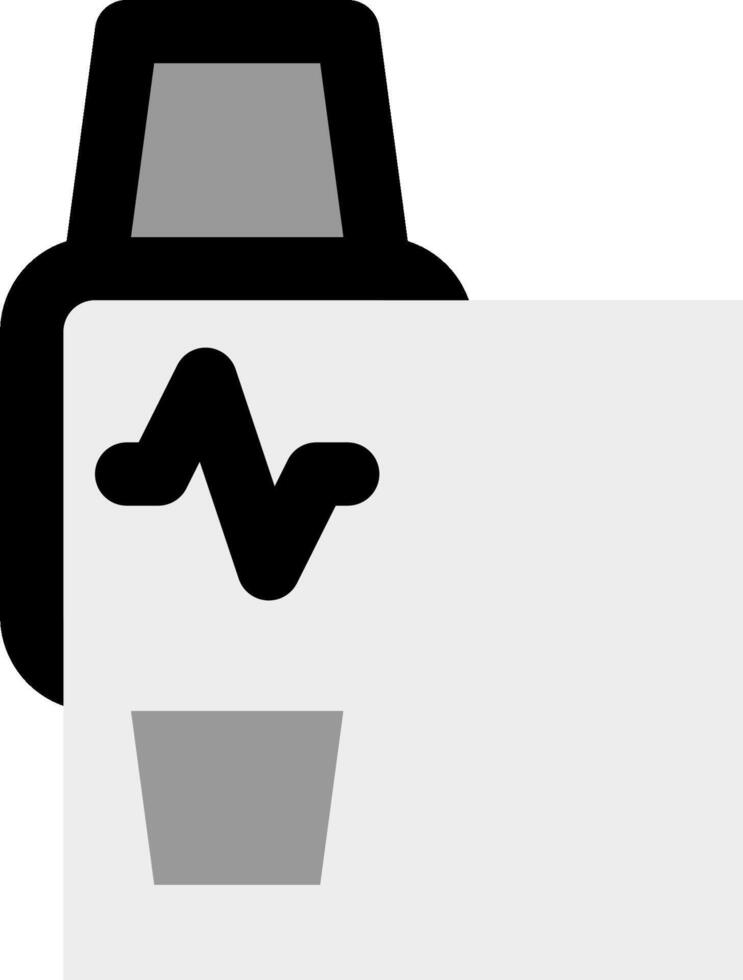 A black and white icon of a pen and paper vector