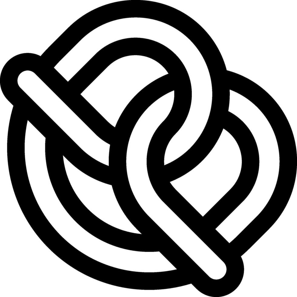 A black and white logo of a knot vector