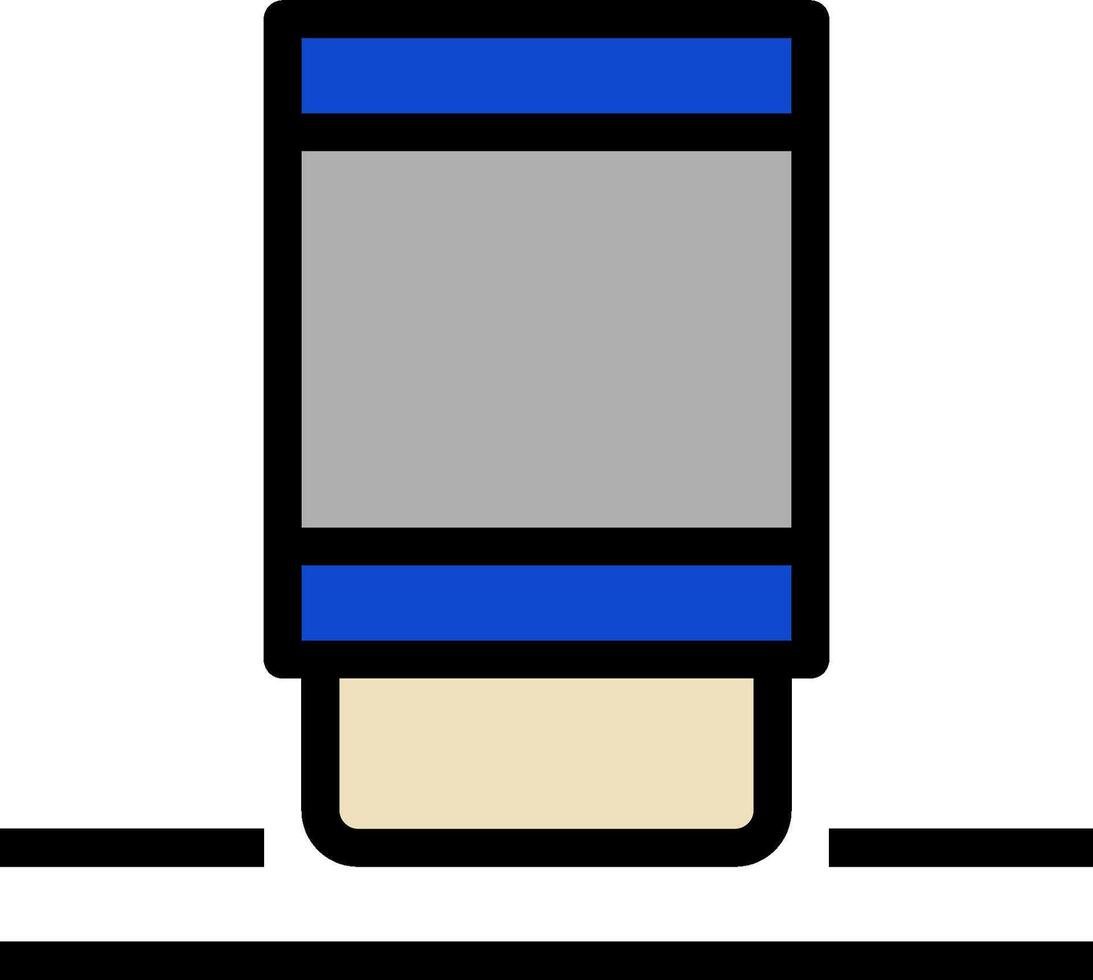 A blue and gray tube with a white background vector