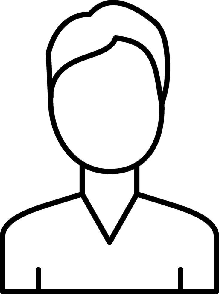 A person with a black outline on a white background vector