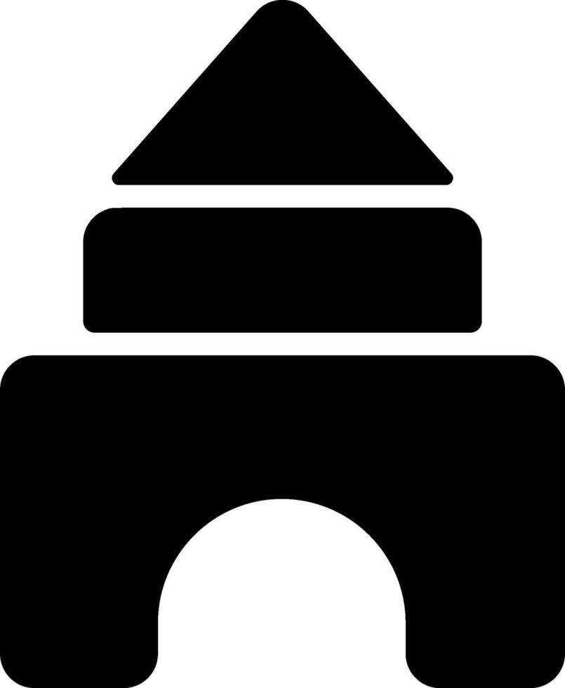 A black and white image of a tower vector