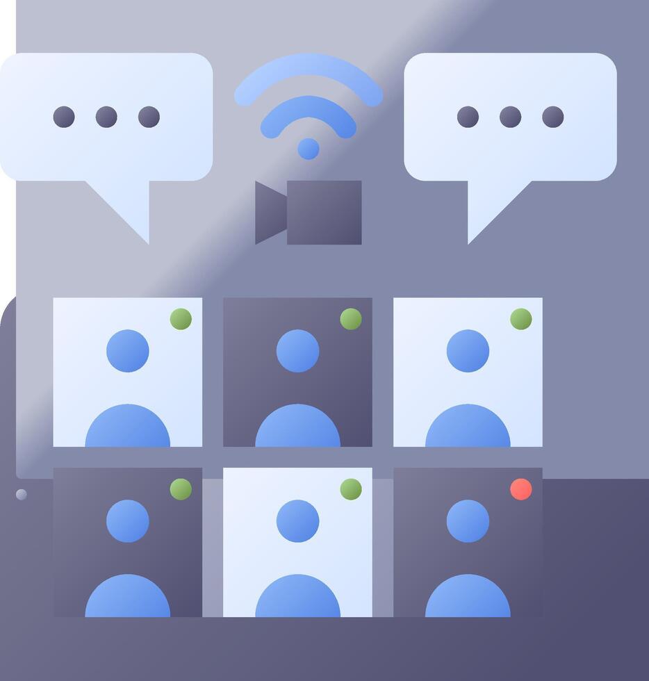 A group of people with speech bubbles and a wifi icon vector