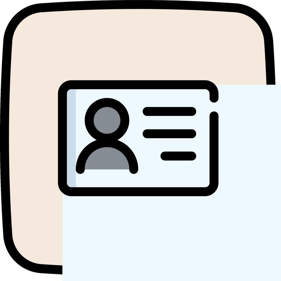 An icon of a person holding a card vector