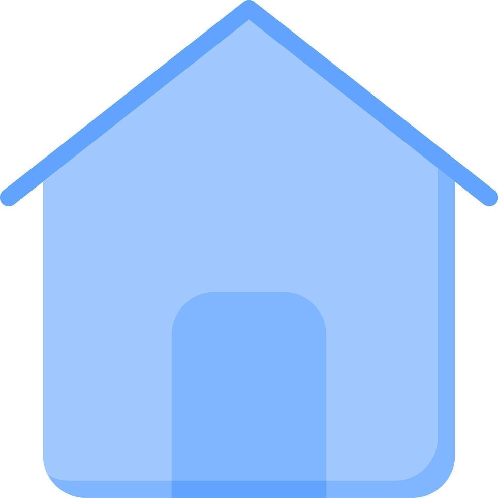 A blue house with a door open vector