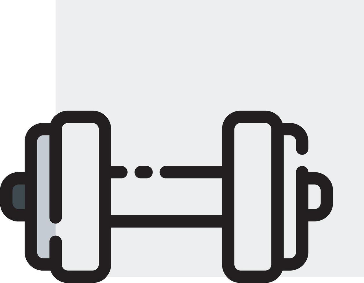 Dumbbell icon on white background vector