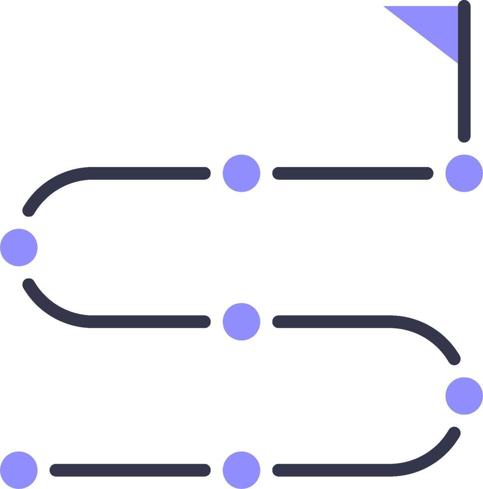 A line of dots that are connected to each other vector