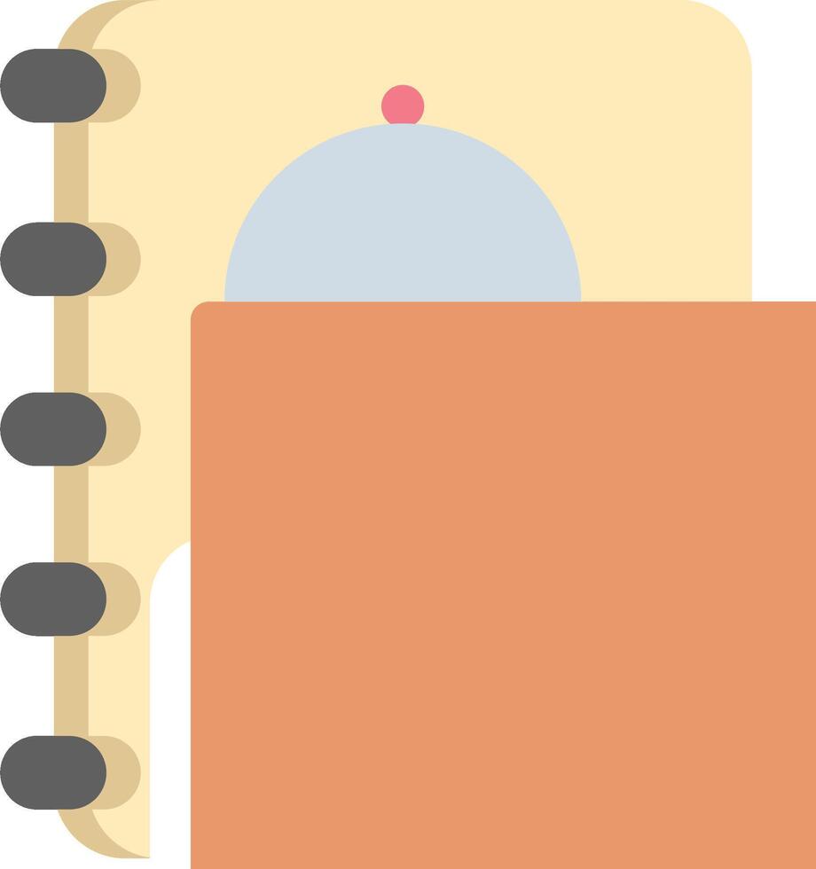 A notebook with a pen and a pencil vector