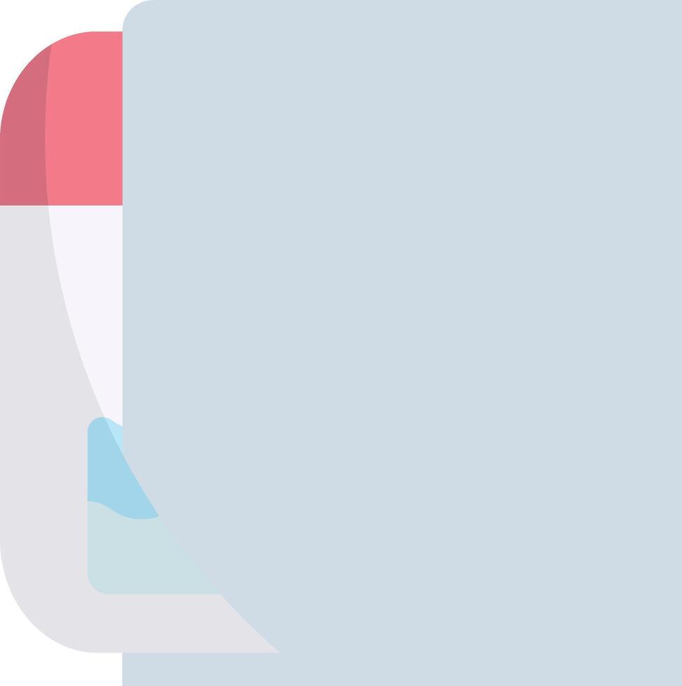 A white and blue folder with a red and blue pen vector